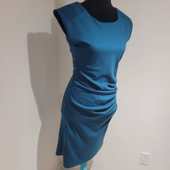 Kaffe Women's India Pencil Dress Size Small Turquoise Business Casual Bodycon - Picture 8 of 12